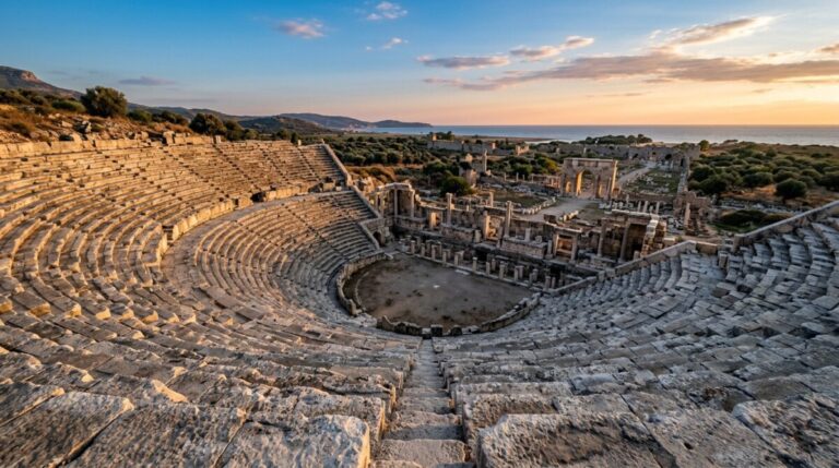 Patara antik tiyatro Likya başkenti Roma dönemi
